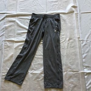 Gray adidas sweatpants with pockets